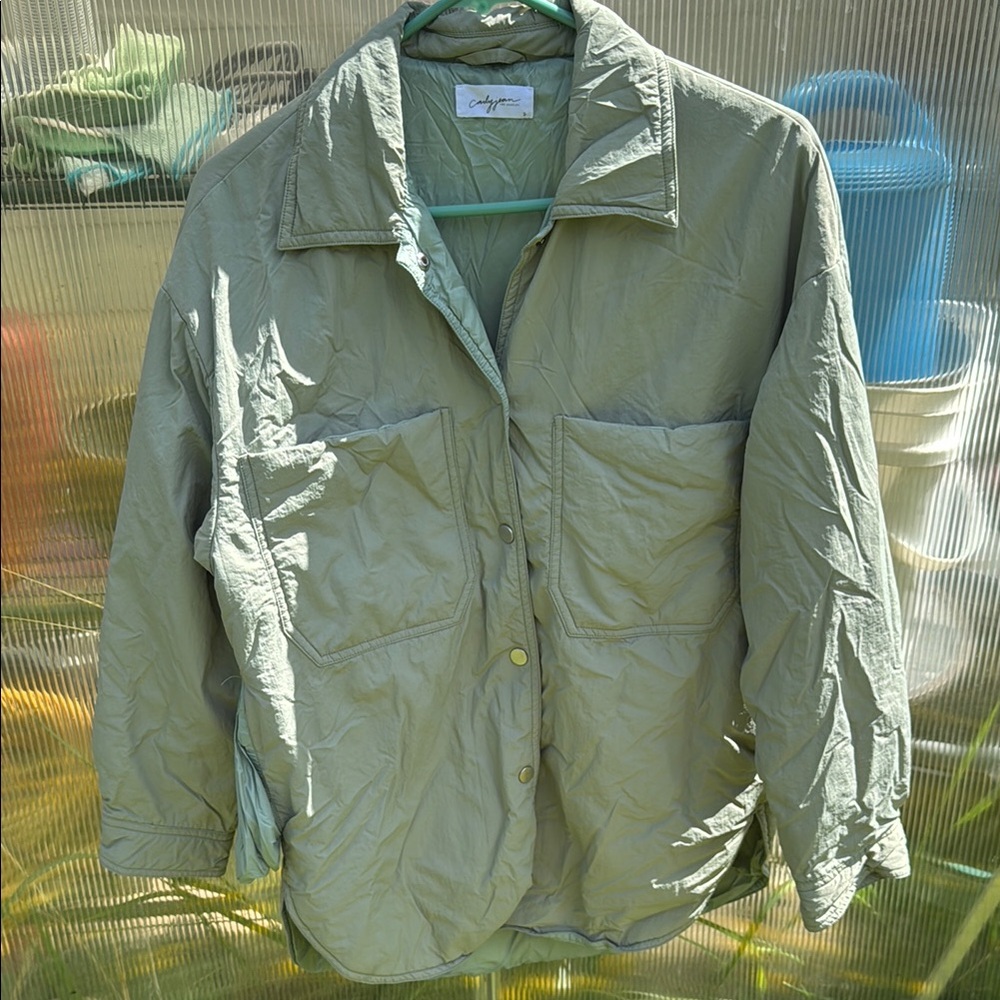 Carly Jean— Woman’s Light Green Quilted Jacket— size S